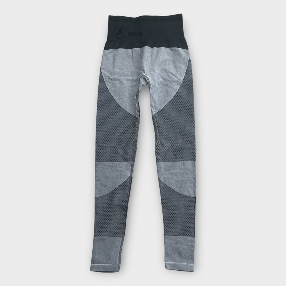 Abs2b Seamless Contouring Leggings Gray Small Thick Waistband